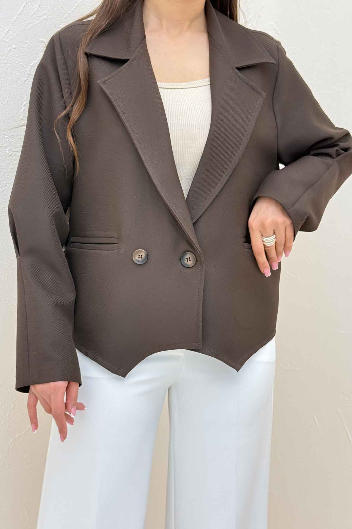 کت مازراتی کجراه لبه هفتی آستین پیله