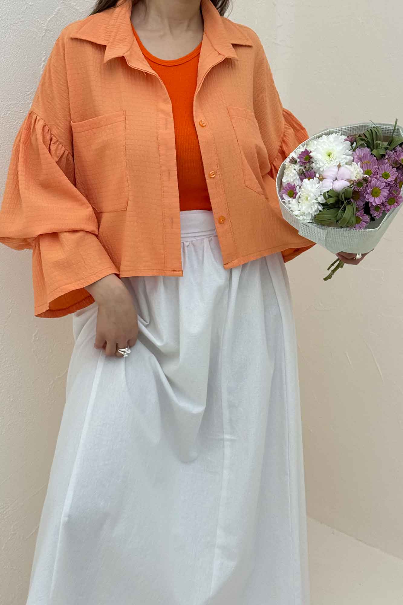 ست شومیز و دامن اطلس بلوسا