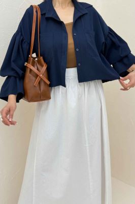 ست شومیز و دامن اطلس بلوسا