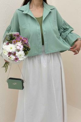 ست شومیز و دامن اطلس بلوسا