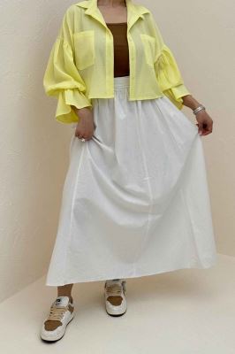 ست شومیز و دامن اطلس بلوسا