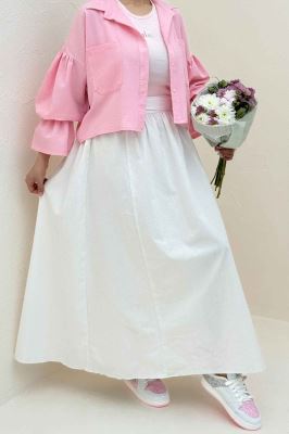 ست شومیز و دامن اطلس بلوسا