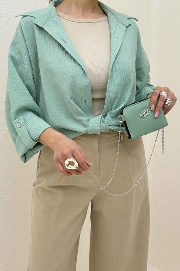 شومیز گره ای اطلس 