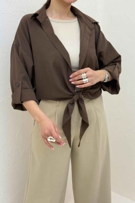 شومیز گره ای اطلس 