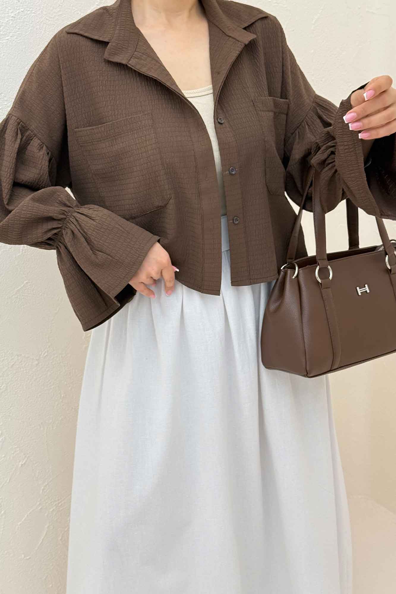 ست شومیز و دامن اطلس بلوسا