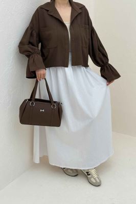 ست شومیز و دامن اطلس بلوسا