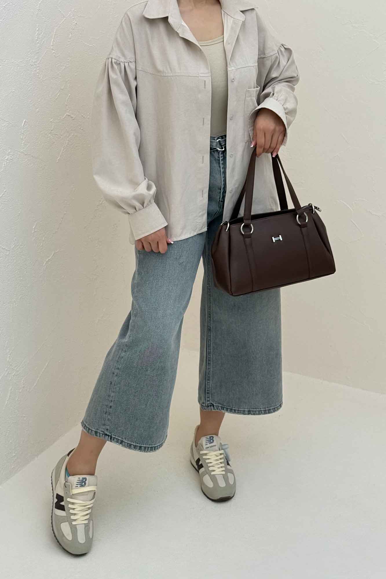 شومیز مانتویی آستین چین دار لاریسا