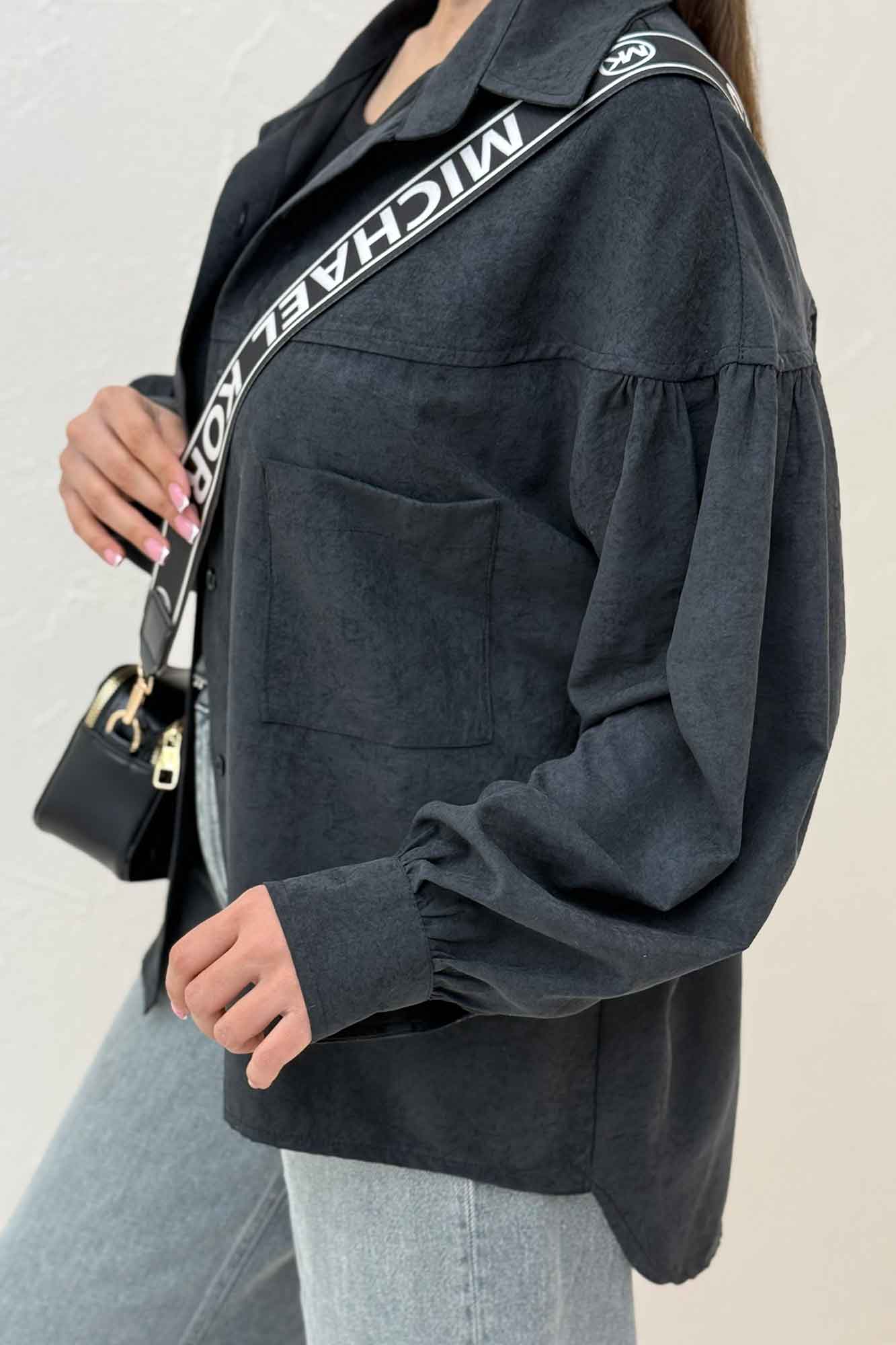 شومیز مانتویی آستین چین دار لاریسا