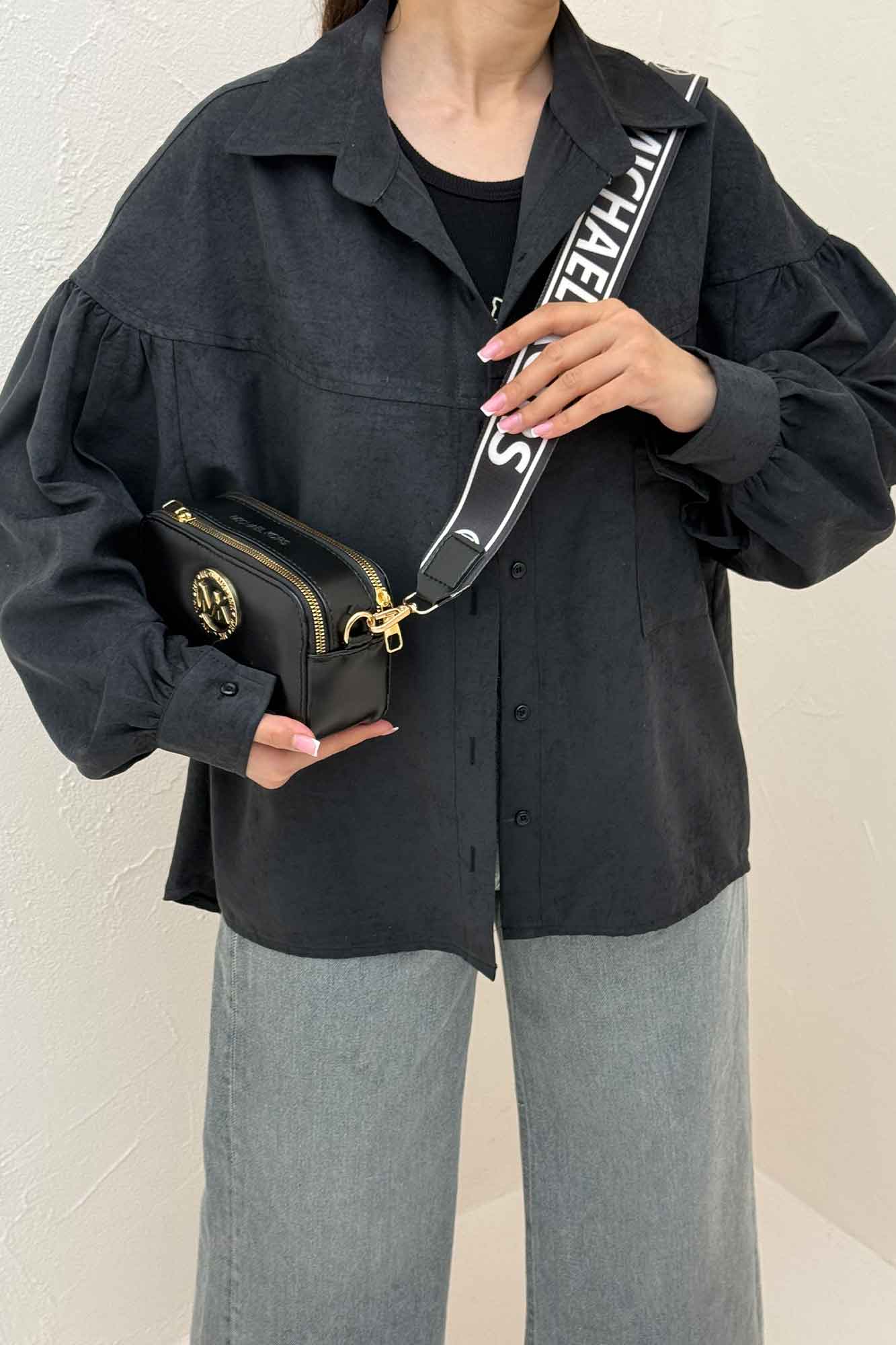 شومیز مانتویی آستین چین دار لاریسا