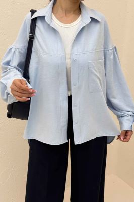 شومیز مانتویی آستین چین دار لاریسا