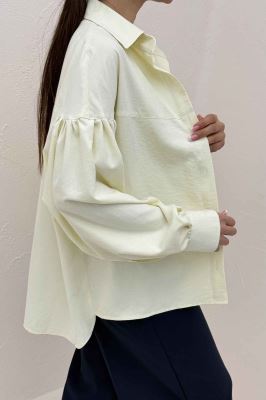 شومیز مانتویی آستین چین دار لاریسا