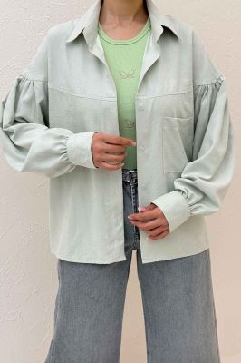 شومیز مانتویی آستین چین دار لاریسا