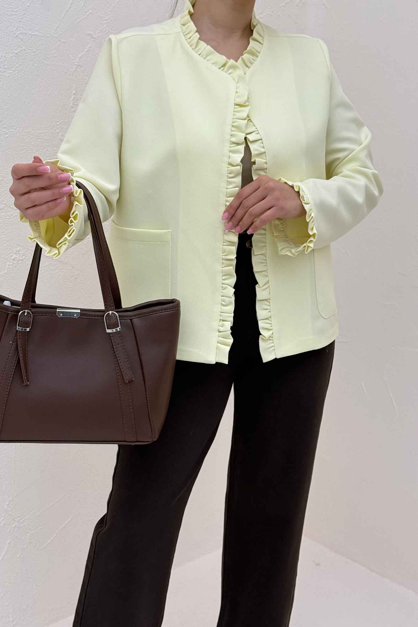 کت مازراتی کجراه لبه چین دار ERNEST