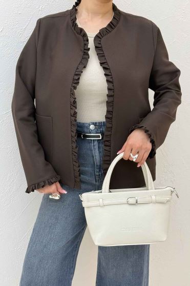 کت مازراتی کجراه لبه چین دار ERNEST