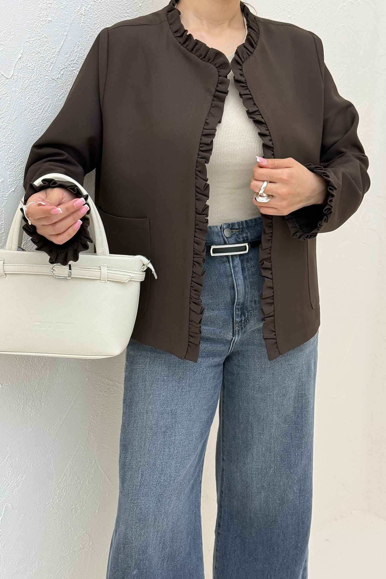 کت مازراتی کجراه لبه چین دار ERNEST