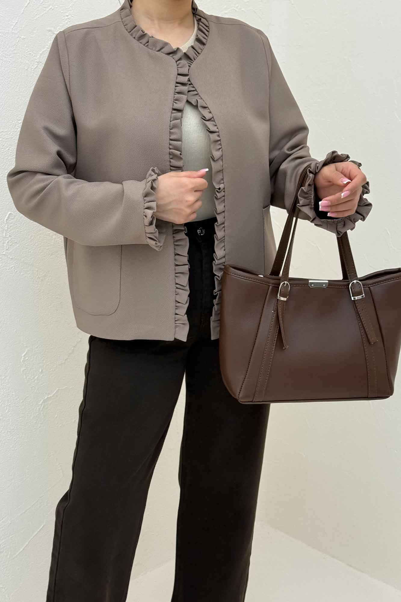 کت مازراتی کجراه لبه چین دار ERNEST