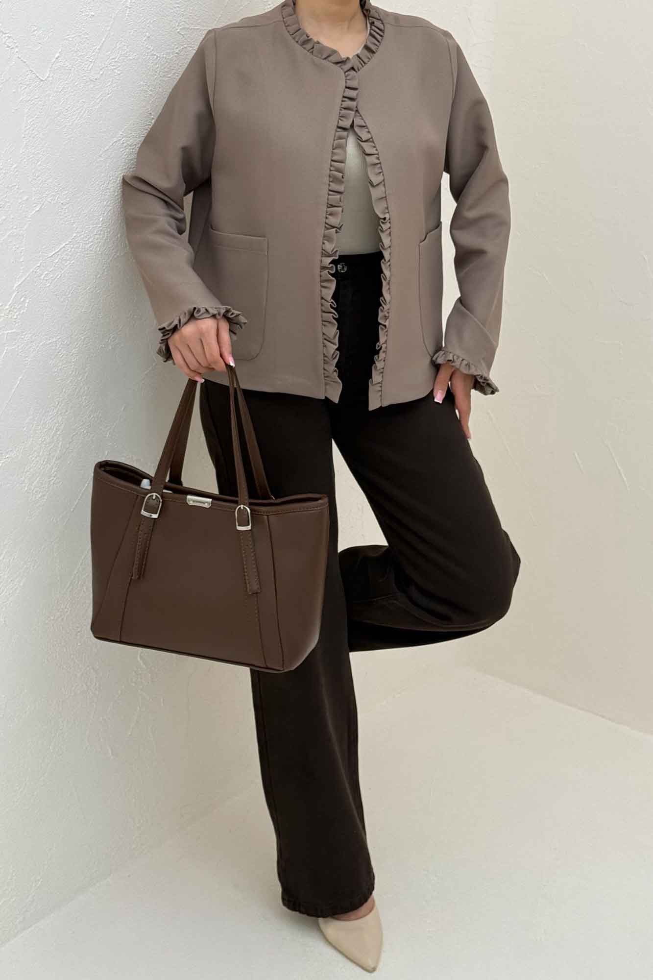 کت مازراتی کجراه لبه چین دار ERNEST