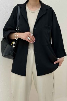 شومیز مانتویی آستین پاگن اطلس