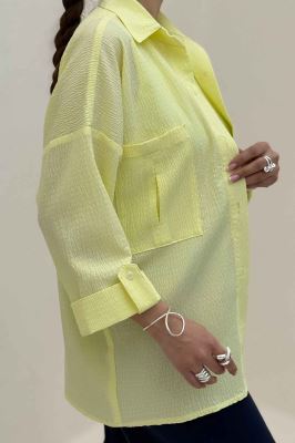 شومیز مانتویی آستین پاگن اطلس