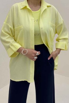 شومیز مانتویی آستین پاگن اطلس