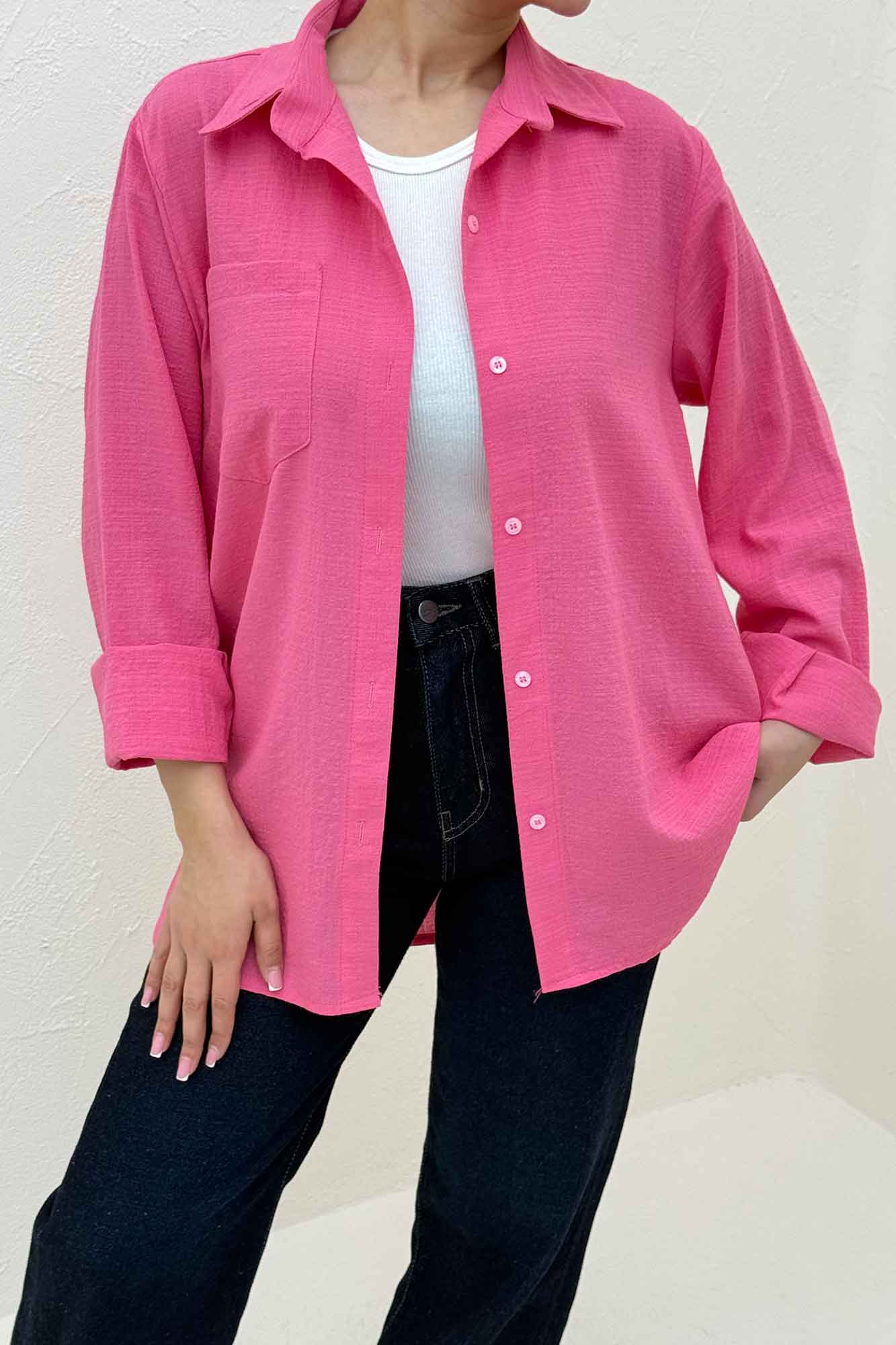 شومیز مانتویی تک جیب کادنزا کد 79