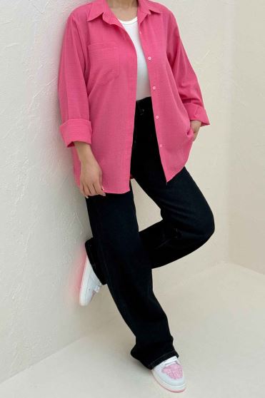 شومیز مانتویی تک جیب کادنزا کد 79