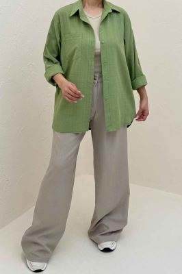 شومیز مانتویی تک جیب کادنزا کد 79