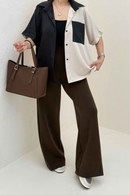 شومیز لاریسا دورنگ آستین کوتاه