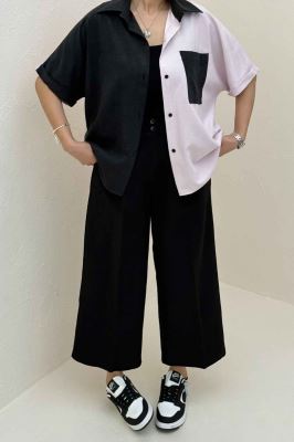 شومیز لاریسا دورنگ آستین کوتاه