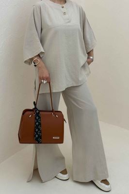 ست شومیز و شلوار چاکدار آمیرو