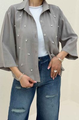 شومیز مدال مروارید دوزی