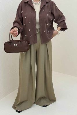 شومیز مدال مروارید دوزی