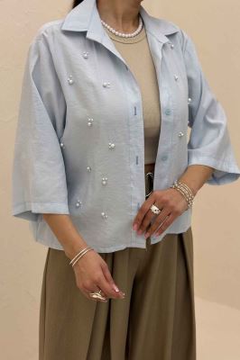 شومیز مدال مروارید دوزی