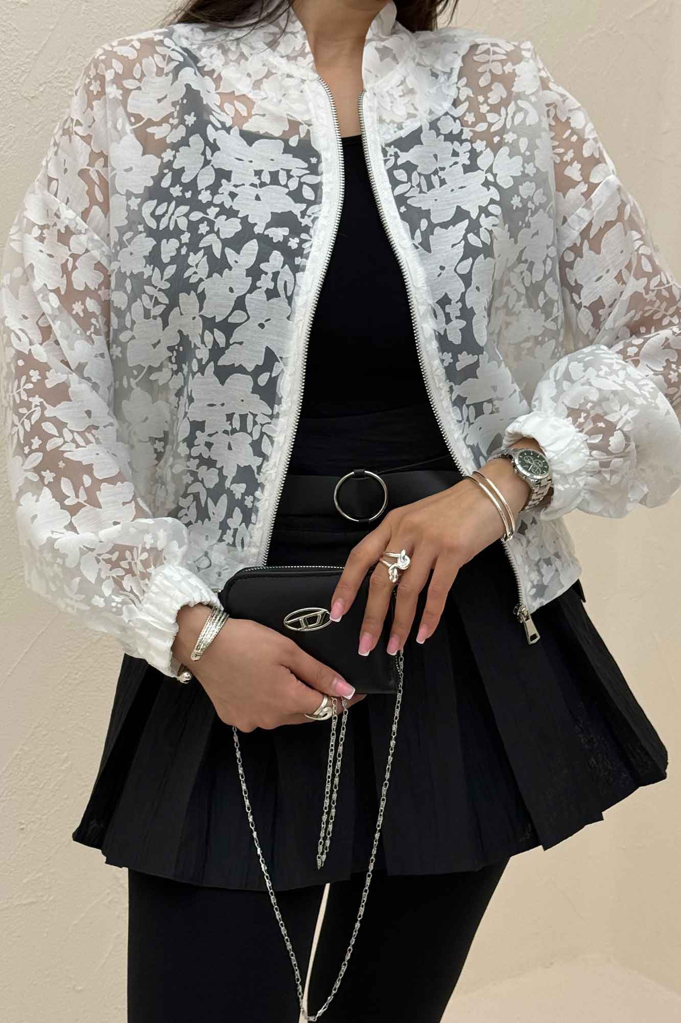 بامبر شیشه ای طرح گل