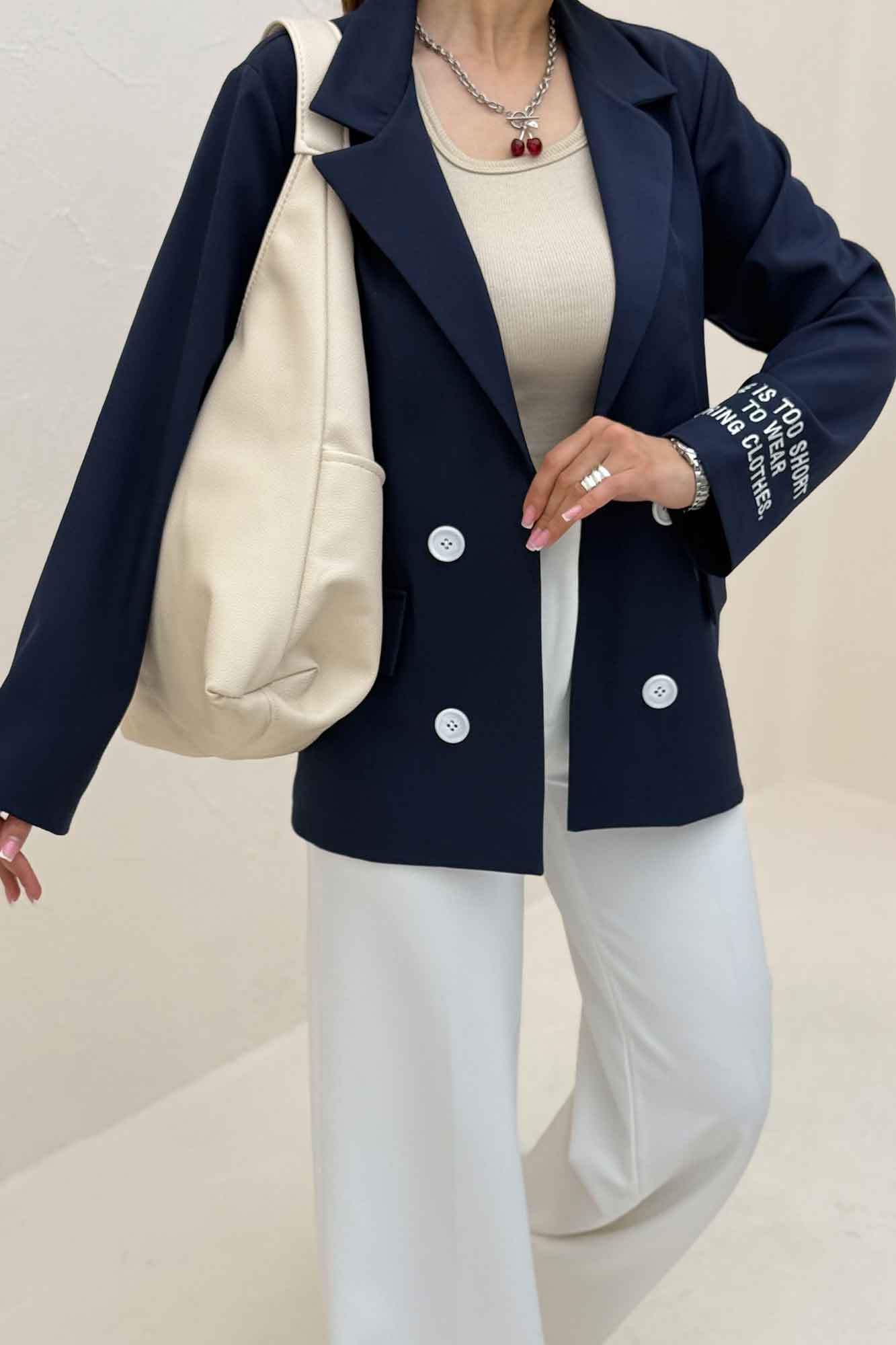 کت یقه انگلیسی پشت گلدوزی