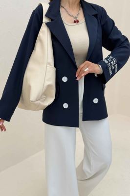 کت یقه انگلیسی پشت گلدوزی