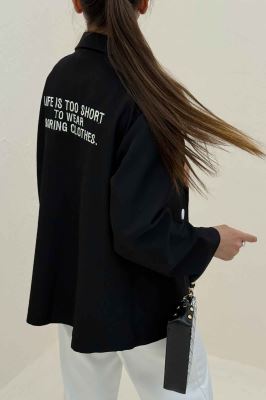 کت یقه انگلیسی پشت گلدوزی