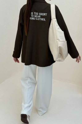 کت یقه انگلیسی پشت گلدوزی