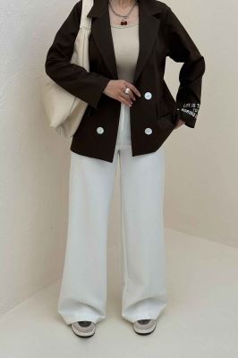 کت یقه انگلیسی پشت گلدوزی