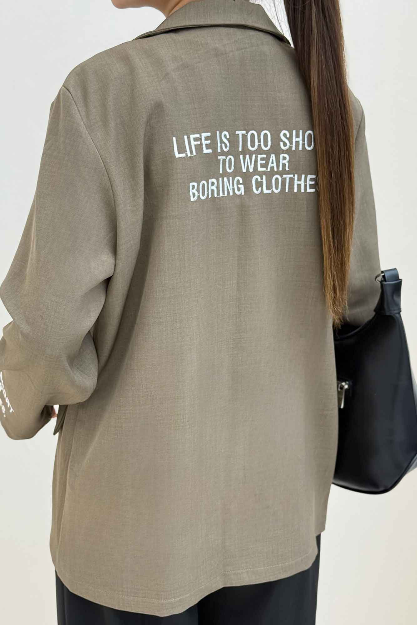 کت یقه انگلیسی پشت گلدوزی