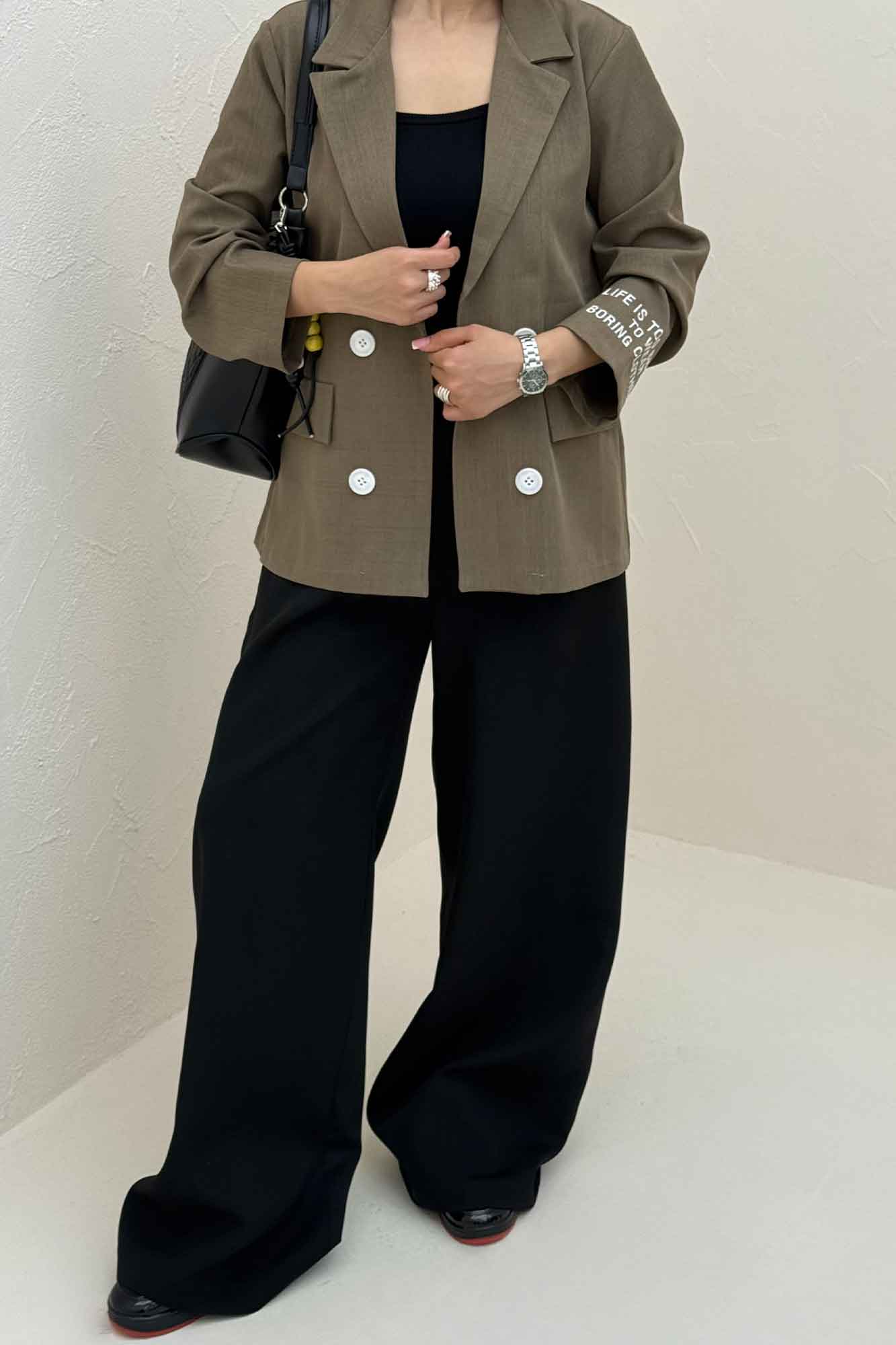 کت یقه انگلیسی پشت گلدوزی