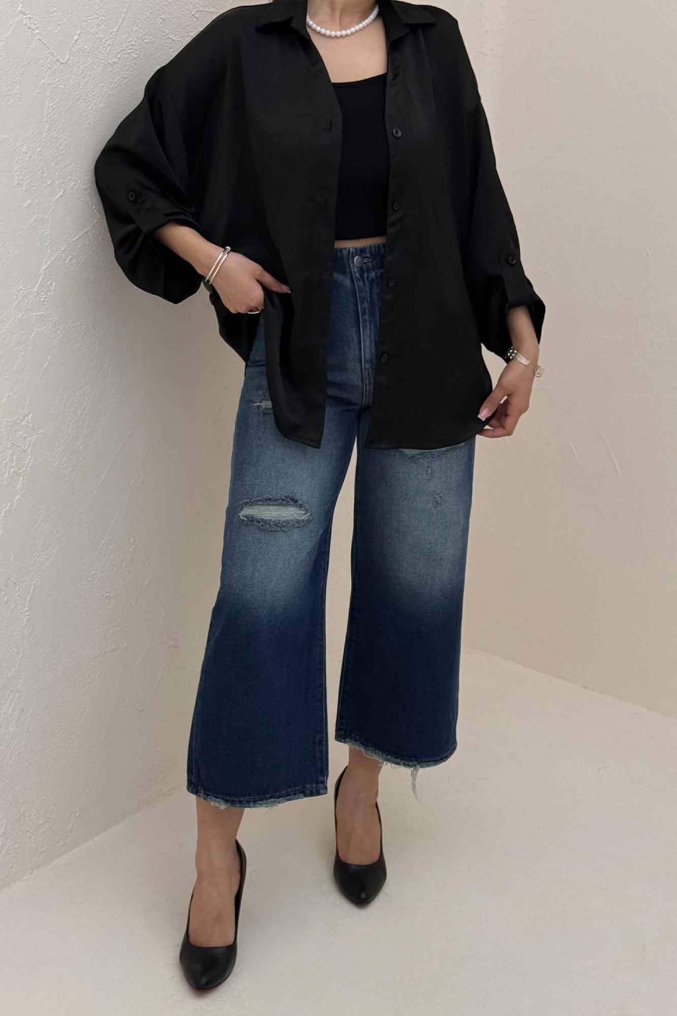 شومیز پشت پیله ساتن ابریشم 