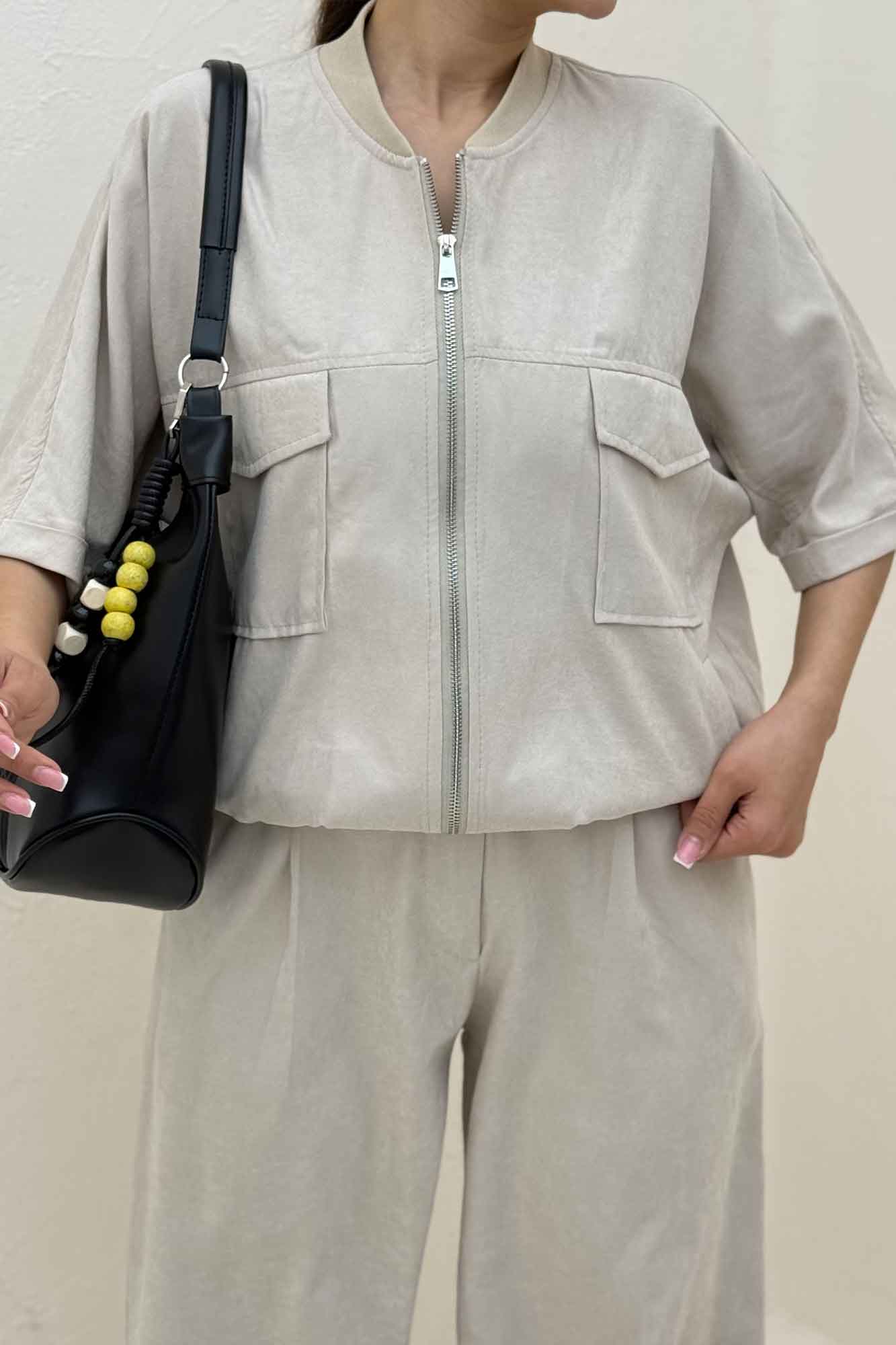 ست بامبر و شلوار جیب پاکتی لاریسا