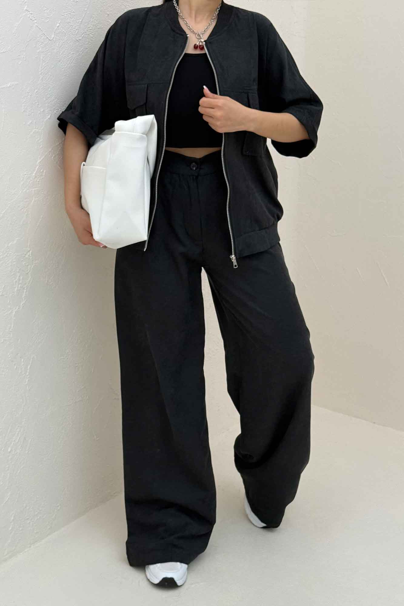 ست بامبر و شلوار جیب پاکتی لاریسا