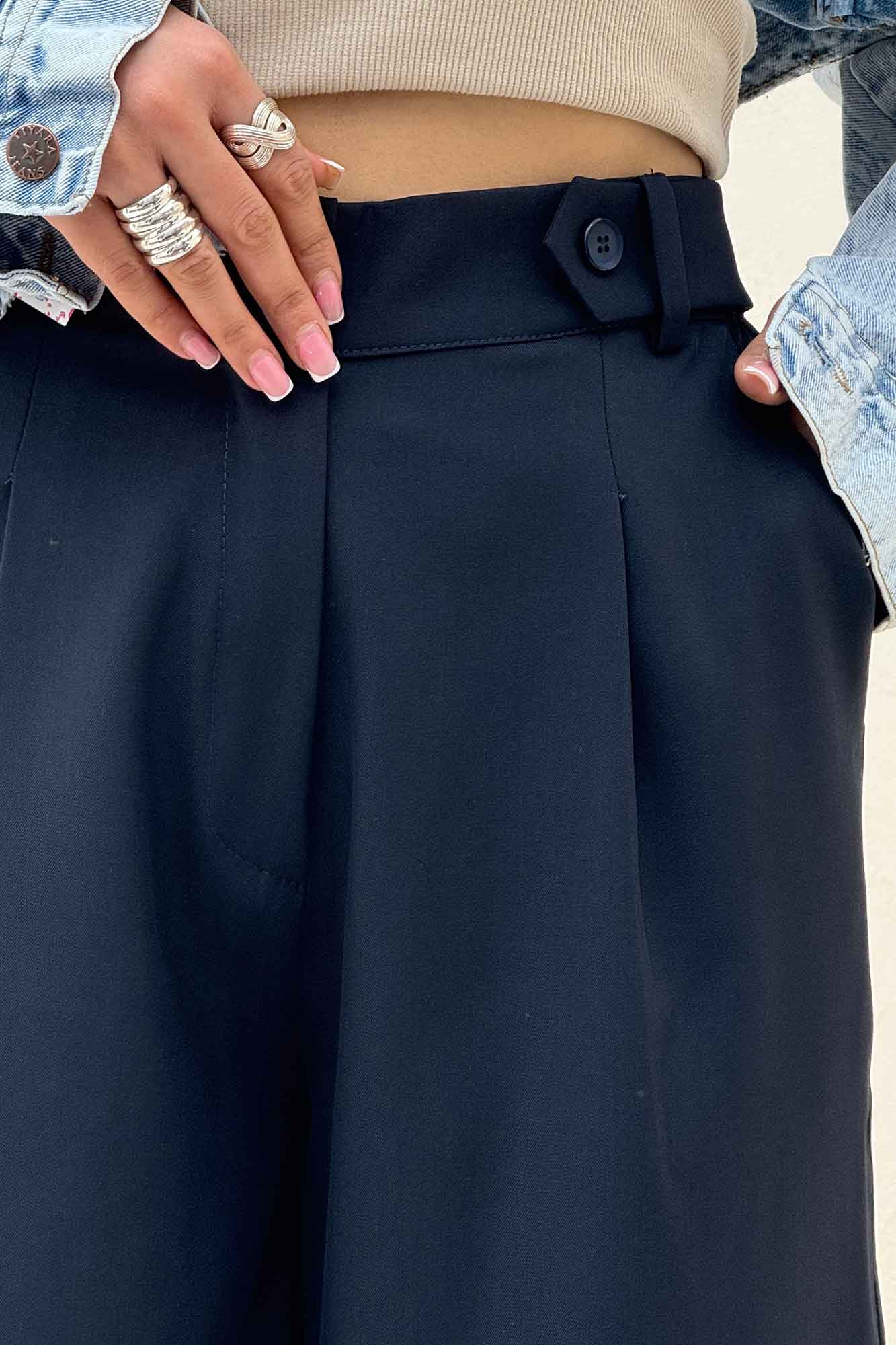 شلوار بزیاق بگ کمر دکمه ای