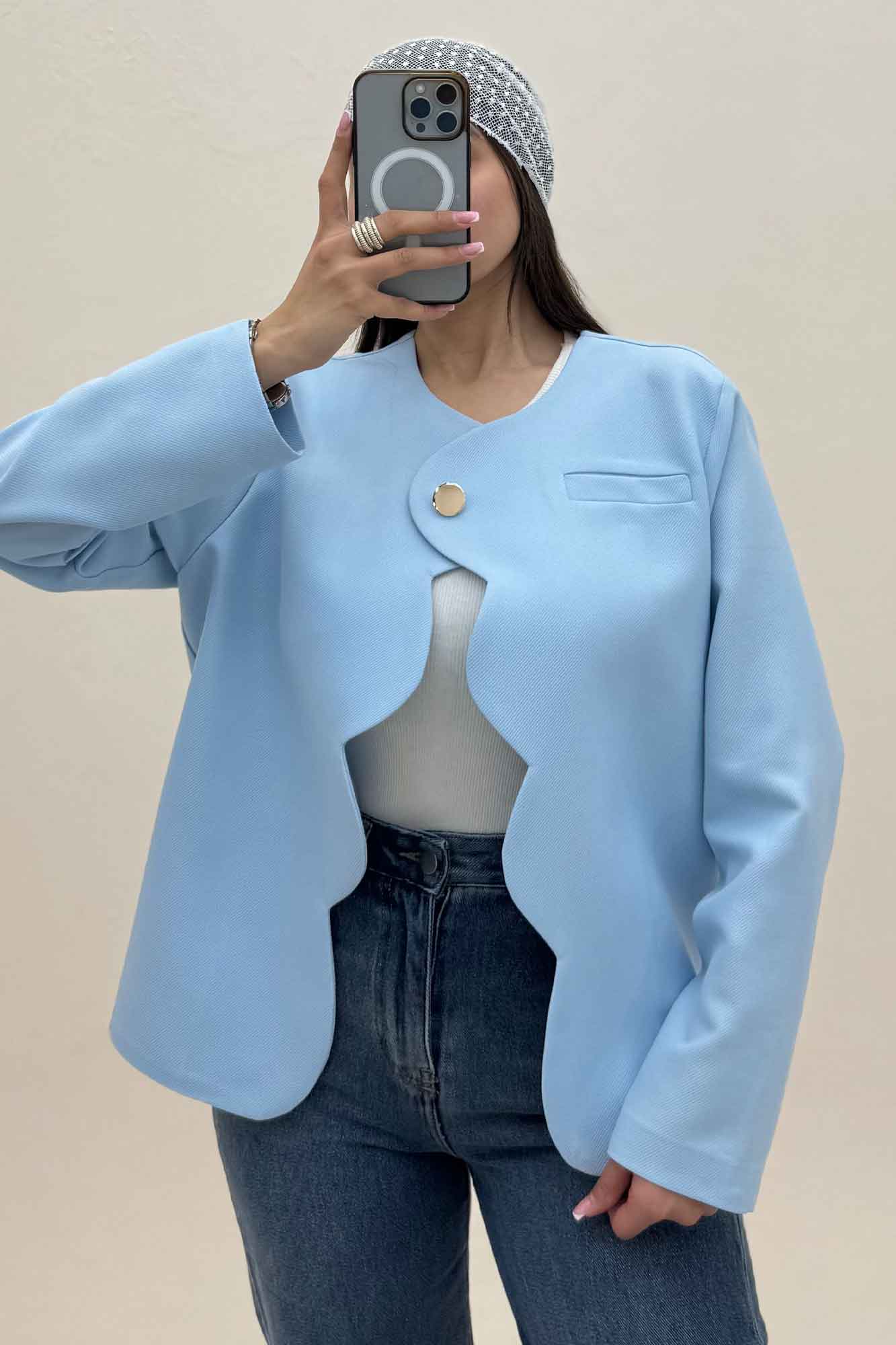 کت مازراتی کجراه موجی تک فیلتو دکمه