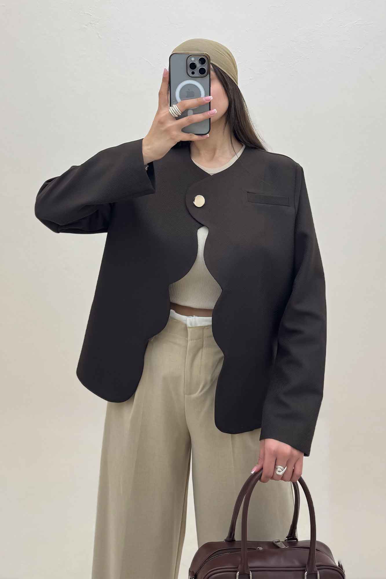 کت مازراتی کجراه موجی تک فیلتو دکمه