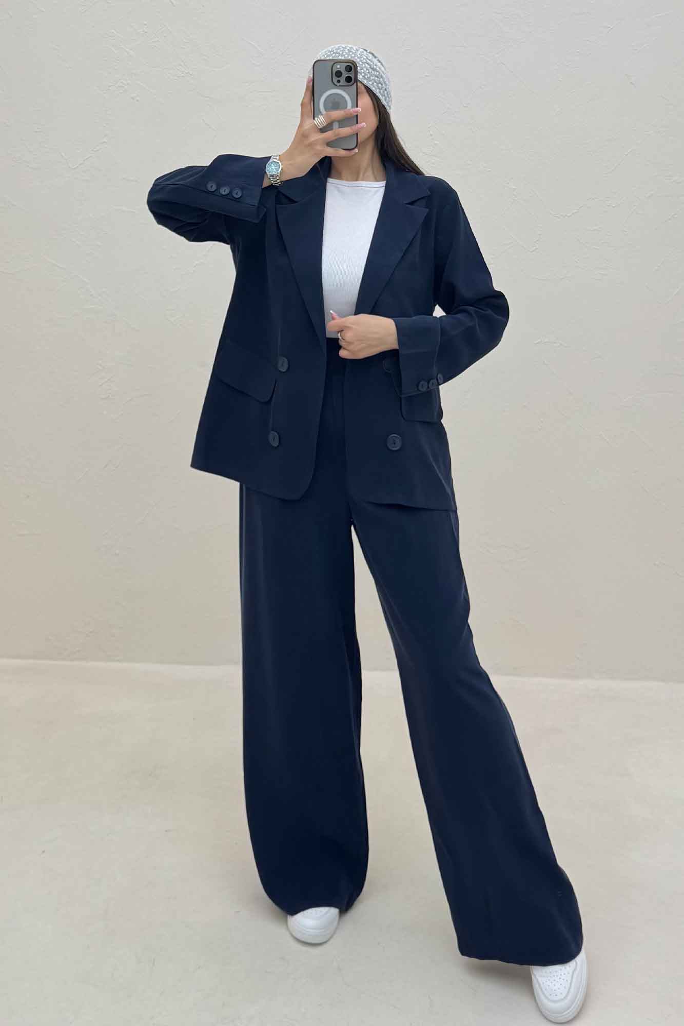 ست کت و شلوار یقه انگلیسی لایوسل 