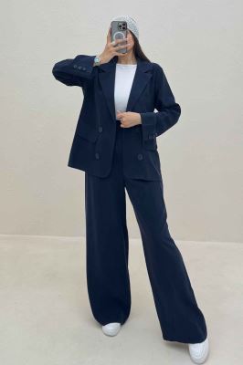 ست کت و شلوار یقه انگلیسی لایوسل 