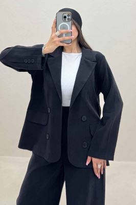 ست کت و شلوار یقه انگلیسی لایوسل 